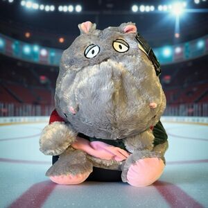 NWT FOCO Stuffed Plush Hippo Toy MN Wild Hockey Logo Puppet Has Pouch NHL